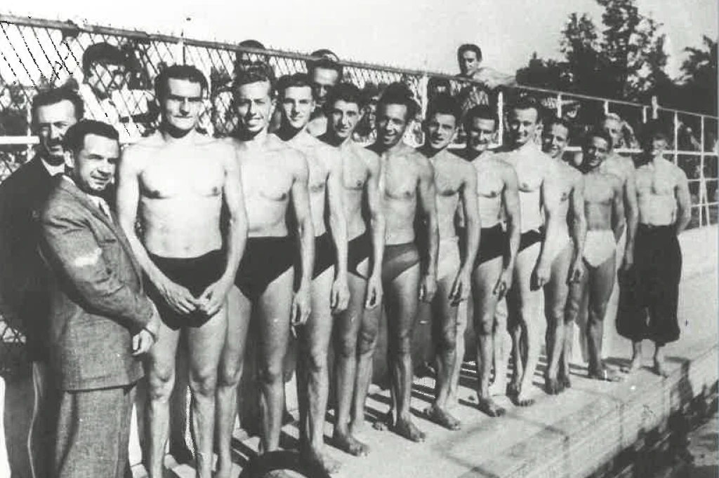 Equipe des nageurs avec Minville